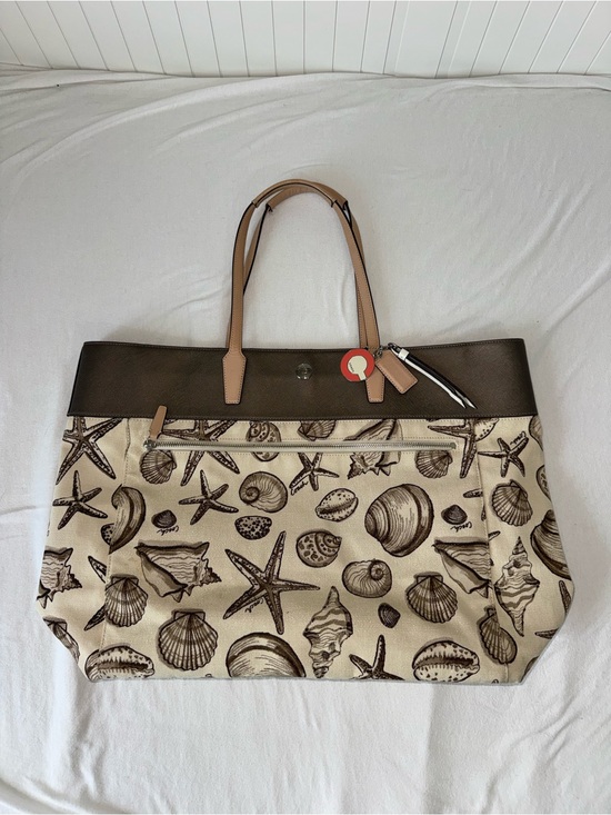 Coach Handbags - Coach Resort Seashell Print Canvas Tote Bag